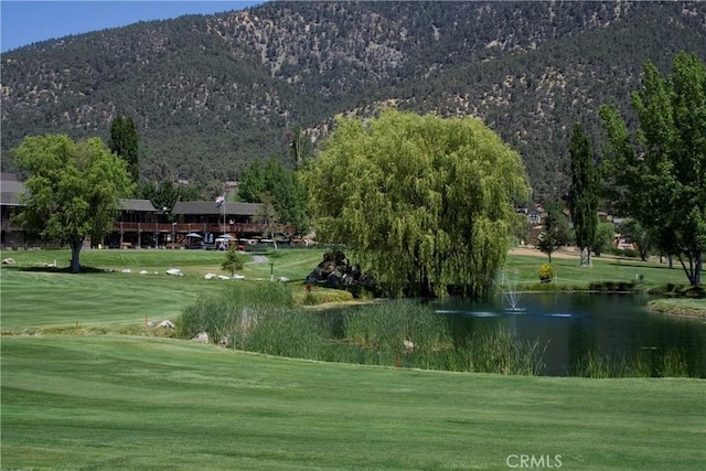 2229 Birchwood Way, Pine Mountain Club, CA 93222 - surrounding community featuring a water and mountain view, a lawn, and view of golf course