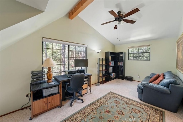 2229 Birchwood Way, Pine Mountain Club, CA 93222 - office space featuring light carpet and ceiling fan