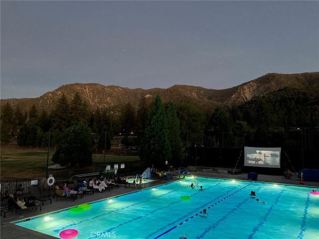 2229 Birchwood Way, Pine Mountain Club, CA 93222 - community pool with a mountain view and a view of trees