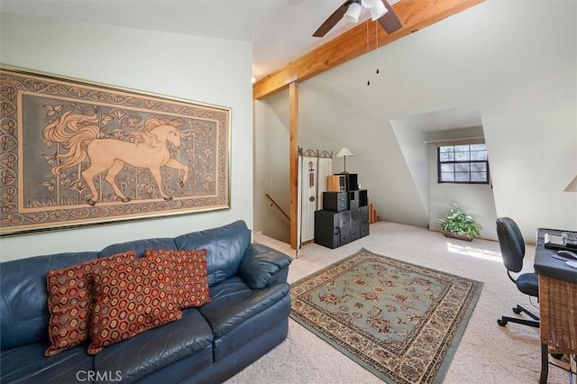 2229 Birchwood Way, Pine Mountain Club, CA 93222 - office featuring carpet and ceiling fan