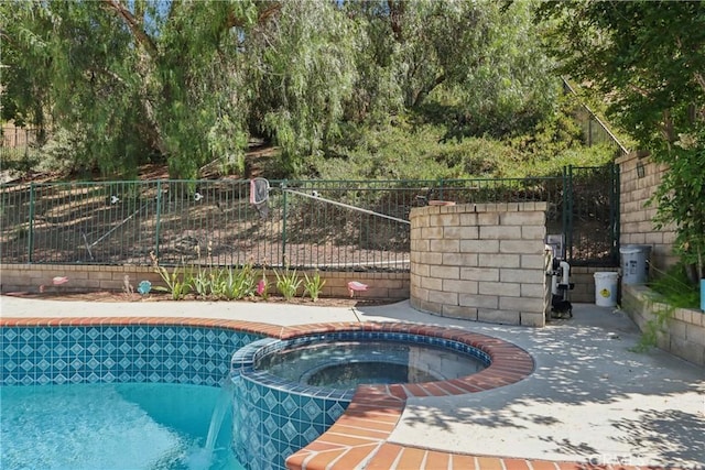 22024 Jeffers Ln, Saugus, CA 91350 - view of swimming pool with a pool with connected hot tub