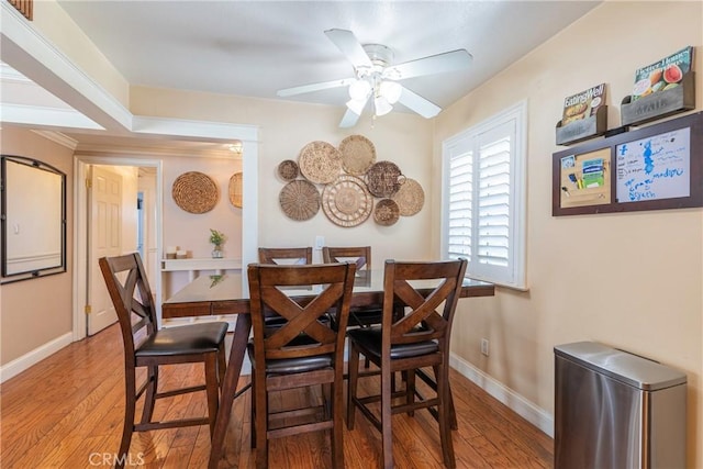 14913 San Ardo Dr, La Mirada, CA 90638 - dining area featuring light wood-style floors and a ceiling fan