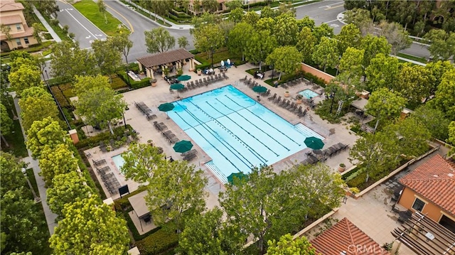 129 Pathway, Irvine, CA 92618 - bird's eye view of a pool