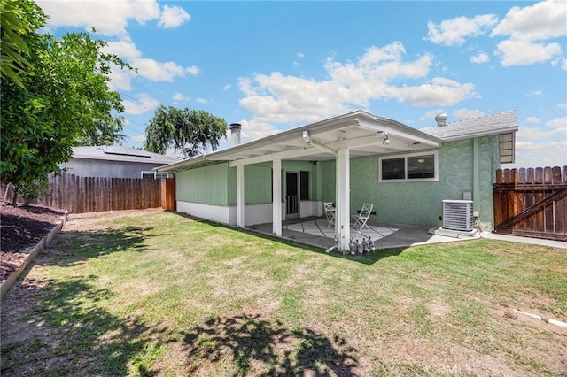 350 E Olive Ave, La Habra, CA 90631 - back of property featuring a fenced backyard and a patio area