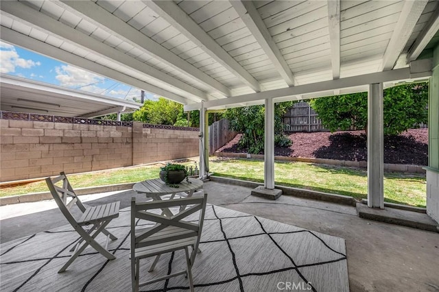 350 E Olive Ave, La Habra, CA 90631 - fenced backyard with a patio