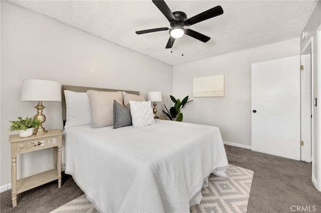 350 E Olive Ave, La Habra, CA 90631 - carpeted bedroom featuring a textured ceiling and ceiling fan