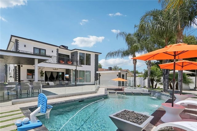 10418 Rubio Ave, Granada Hills, CA 91344 - view of swimming pool featuring a patio area