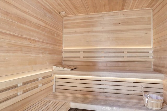 10418 Rubio Ave, Granada Hills, CA 91344 - sauna / steam room featuring wood ceiling and wooden walls