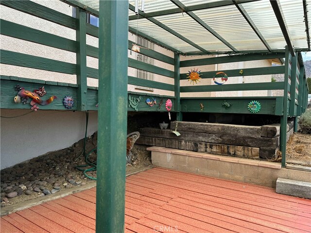 28714 Cruthers Creek Rd, Pearblossom, CA 93553 - view of wooden terrace