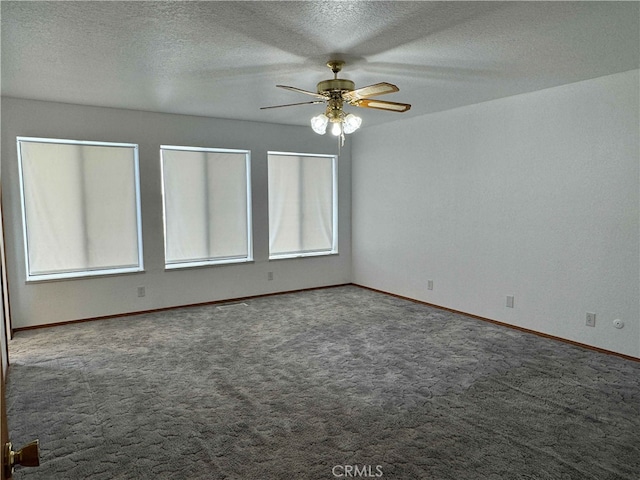 28714 Cruthers Creek Rd, Pearblossom, CA 93553 - unfurnished room featuring carpet flooring, ceiling fan, and a textured ceiling