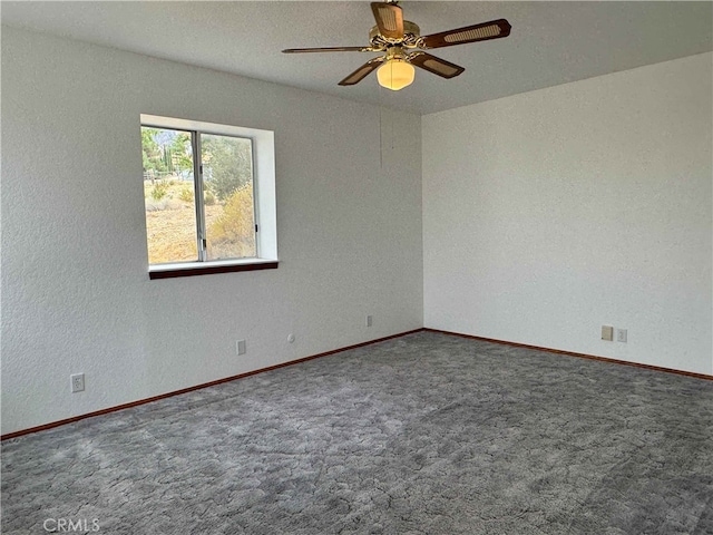 28714 Cruthers Creek Rd, Pearblossom, CA 93553 - carpeted spare room with a ceiling fan and a textured wall