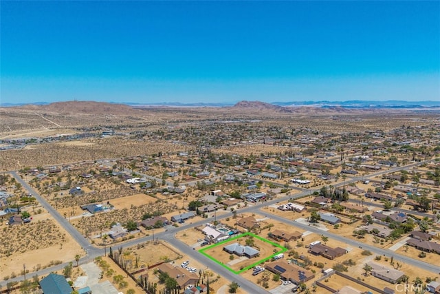 7535 Hilton Ave, Yucca Valley, CA 92284 - bird's eye view of a mountain backdrop and a desert landscape