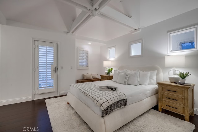 2569 Bungalow Pl, Corona Del Mar, CA 92625 - bedroom featuring dark wood-style floors, access to outside, and recessed lighting