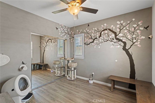44316 Revana St, Temecula, CA 92592 - dining space with wood finished floors and a ceiling fan