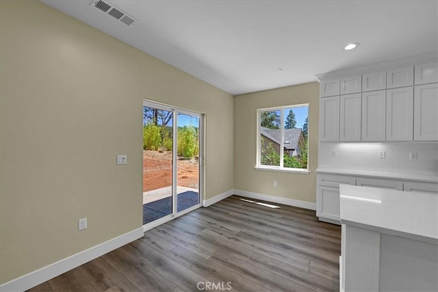5350 Filbert St, Paradise, CA 95969 - unfurnished dining area with wood finished floors and recessed lighting