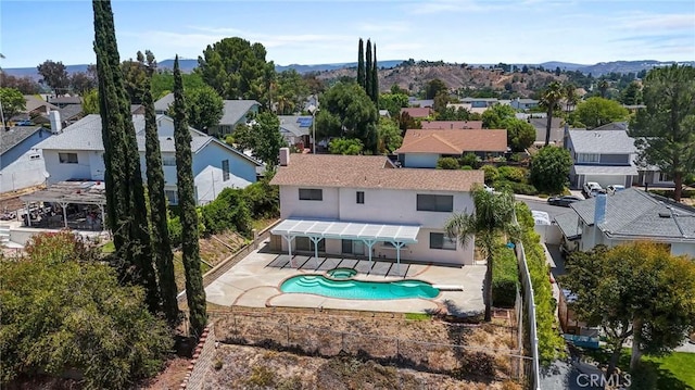 23208 Cuervo Dr, Valencia, CA 91354 - aerial view of residential area featuring a mountain backdrop