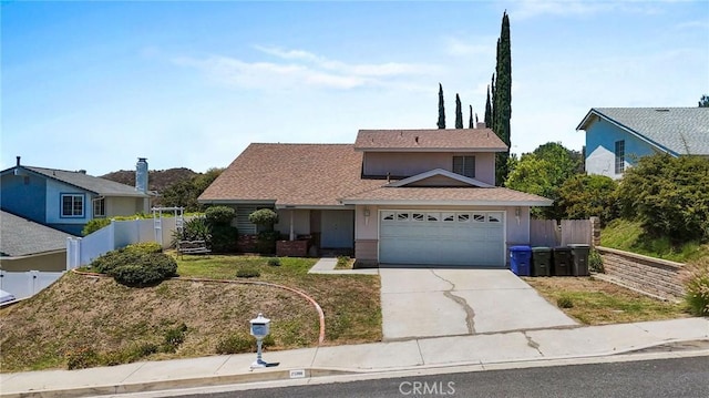 23208 Cuervo Dr, Valencia, CA 91354 - traditional-style home with an attached garage, driveway, stucco siding, and a shingled roof