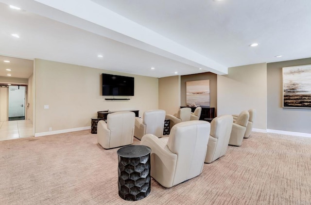 4600 Lamont St Unit 106, San Diego, CA 92109 - living room featuring recessed lighting and light colored carpet