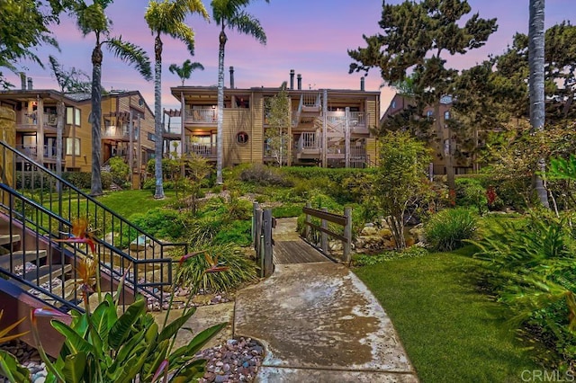 4014 Aguila St Unit F, Carlsbad, CA 92008 - view of home's community with stairs and a lawn