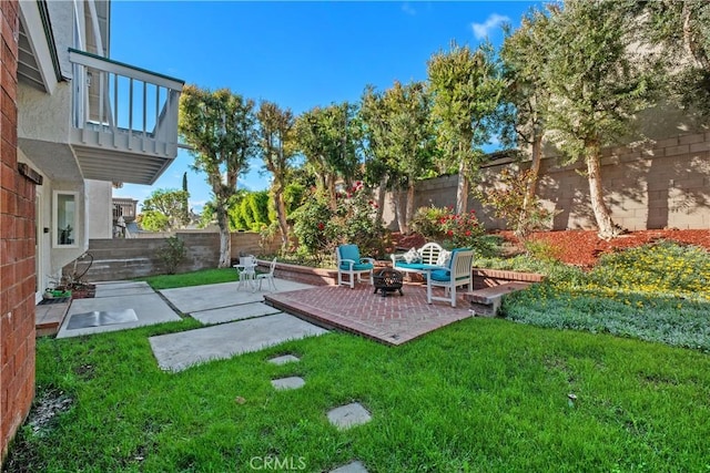 9 Aberdeen St, Irvine, CA 92620 - fenced backyard featuring a patio and a fire pit