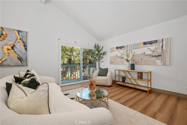 9 Aberdeen St, Irvine, CA 92620 - living area featuring high vaulted ceiling and wood finished floors