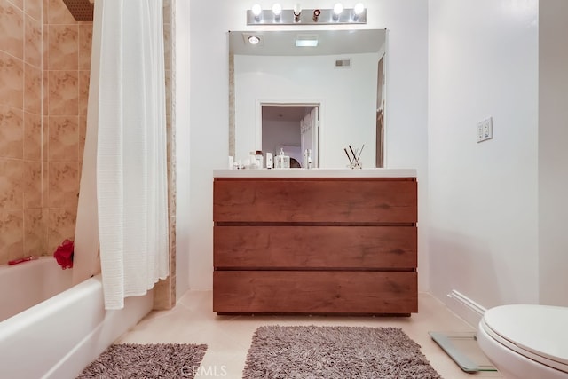 6938 Laurel Canyon Blvd Unit 101, North Hollywood, CA 91605 - full bathroom with vanity, shower / bath combo, and tile patterned flooring