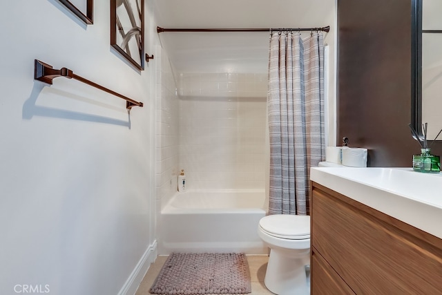 6938 Laurel Canyon Blvd Unit 101, North Hollywood, CA 91605 - full bathroom with shower / bathtub combination with curtain, vanity, and tile patterned flooring