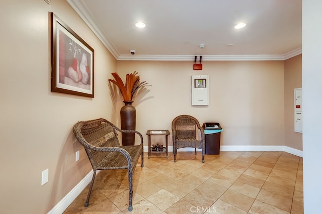 6938 Laurel Canyon Blvd Unit 101, North Hollywood, CA 91605 - living area with ornamental molding and recessed lighting
