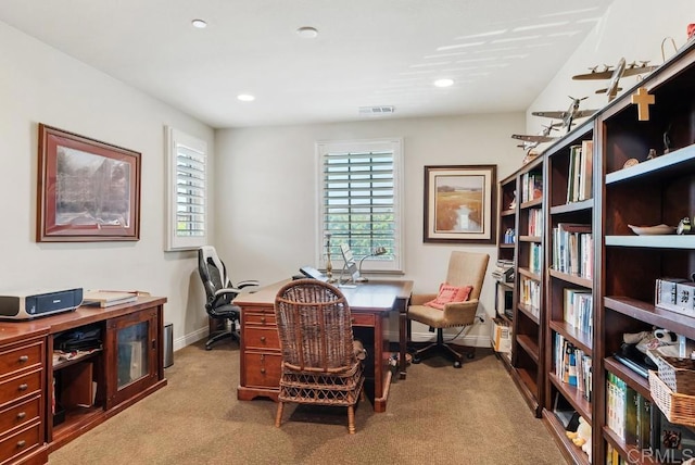 16210 Bluestar Way, San Diego, CA 92127 - office area with plenty of natural light, carpet, and recessed lighting