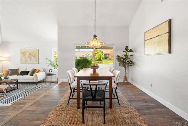 1879 Falconer Ct, Vista, CA 92081 - dining area featuring a chandelier and dark wood-type flooring