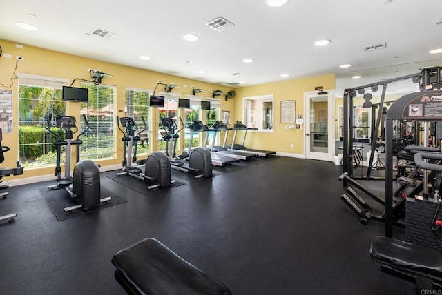 10667 Golden Willow Unit 152, San Diego, CA 92130 - exercise room with baseboards and recessed lighting