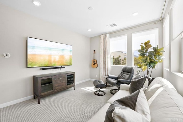 16755 Coyote Bush Dr Unit 15, San Diego, CA 92127 - carpeted living area featuring recessed lighting