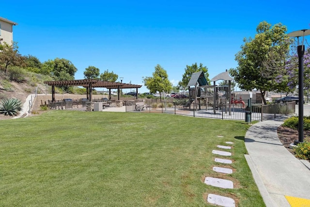 1925 Avenida Senecio Unit 2, Chula Vista, CA 91913 - view of yard featuring a pergola