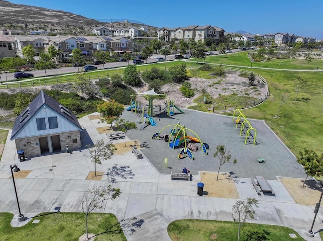 1925 Avenida Senecio Unit 2, Chula Vista, CA 91913 - aerial view of residential area with a community park and mountains