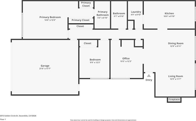 2072 Golden Circle Dr, Escondido, CA 92026 - view of floor plan / room layout