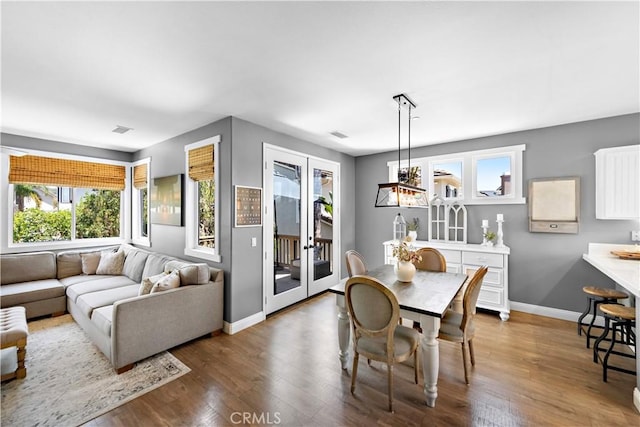 507 Corte Del Oro, San Clemente, CA 92673 - dining space featuring wood finished floors and french doors
