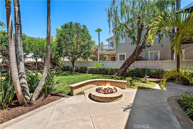 507 Corte Del Oro, San Clemente, CA 92673 - view of patio with a fire pit
