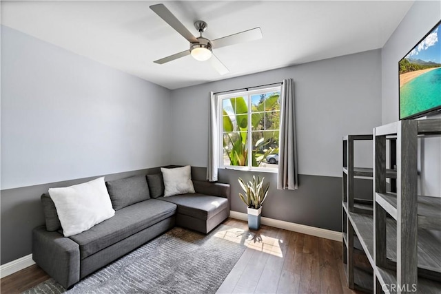 507 Corte Del Oro, San Clemente, CA 92673 - living area with wood finished floors and a ceiling fan