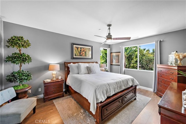 507 Corte Del Oro, San Clemente, CA 92673 - bedroom featuring light wood finished floors and a ceiling fan