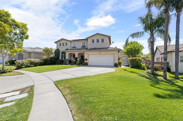 6411 Puma Pl, Rancho Cucamonga, CA 91737 - view of front of home with concrete driveway, an attached garage, stucco siding, and a tiled roof