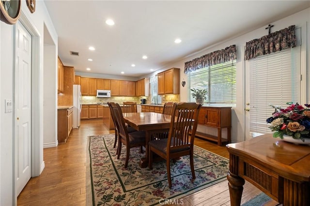 6411 Puma Pl, Rancho Cucamonga, CA 91737 - dining area featuring recessed lighting and light wood finished floors