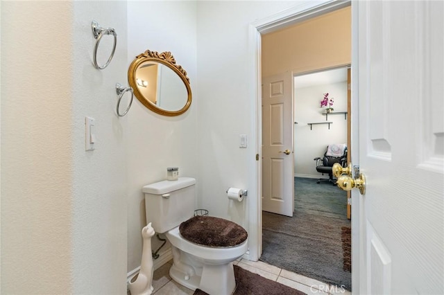 6411 Puma Pl, Rancho Cucamonga, CA 91737 - half bathroom with toilet and tile patterned flooring