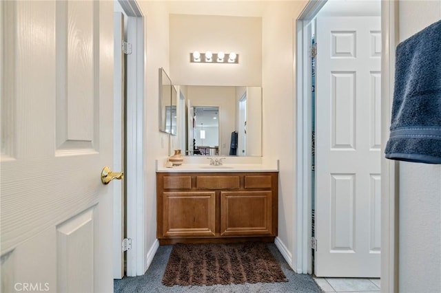 6411 Puma Pl, Rancho Cucamonga, CA 91737 - bathroom featuring vanity and baseboards