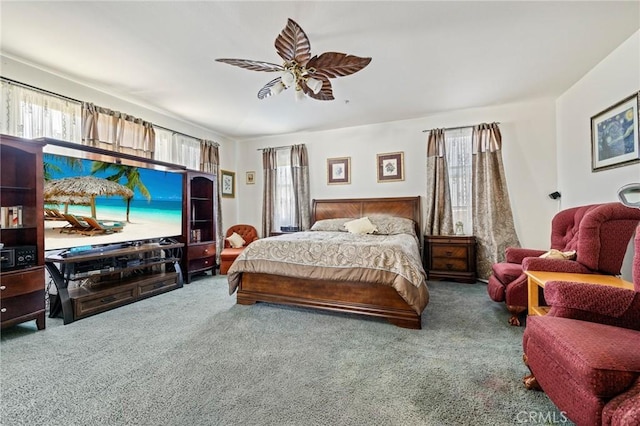 6411 Puma Pl, Rancho Cucamonga, CA 91737 - bedroom featuring carpet floors and a ceiling fan