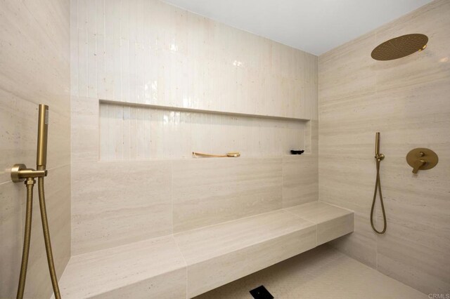 3835 Humboldt Dr, Huntington Beach, CA 92649 - bathroom featuring tiled shower and a sauna