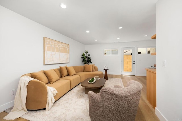 3835 Humboldt Dr, Huntington Beach, CA 92649 - living area featuring recessed lighting and light wood-type flooring