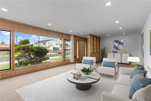 12319 Aneta St, Culver City, CA 90230 - living room with carpet flooring and recessed lighting