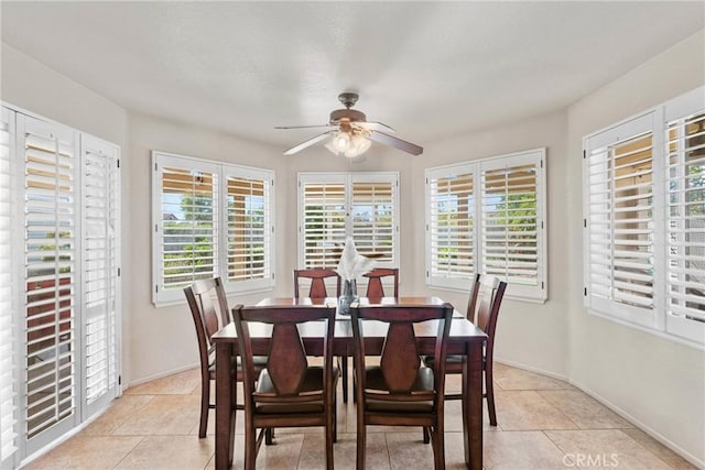 20241 Edmund Rd, Riverside, CA 92508 - dining area featuring ceiling fan and light tile patterned flooring