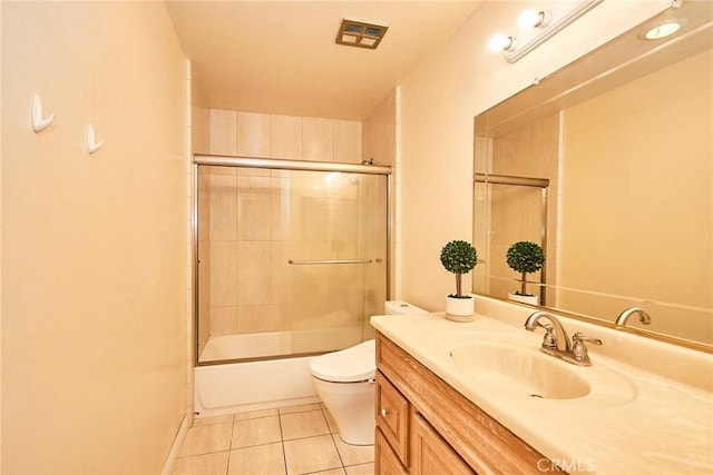 535 W Duarte Rd Unit 14, Arcadia, CA 91007 - bathroom featuring tile patterned floors, vanity, and combined bath / shower with glass door