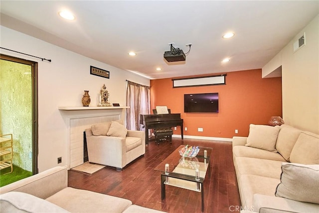 535 W Duarte Rd Unit 14, Arcadia, CA 91007 - living area featuring wood finished floors and recessed lighting